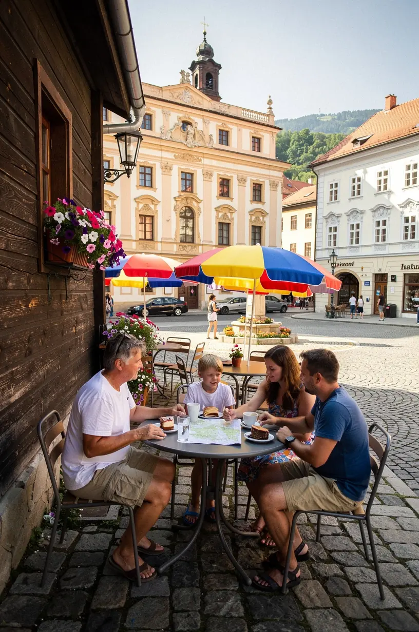 Snímka horskej krajiny s turistickými chodníkmi vhodnými pre zastávky pri ceste.